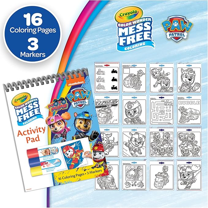 Crayola Nickelodeon Color Wonder Bundle (3 Pack), Mess Free Coloring Set for Kids, Activity Pads & Markers, Gifts for Toddlers, 3+