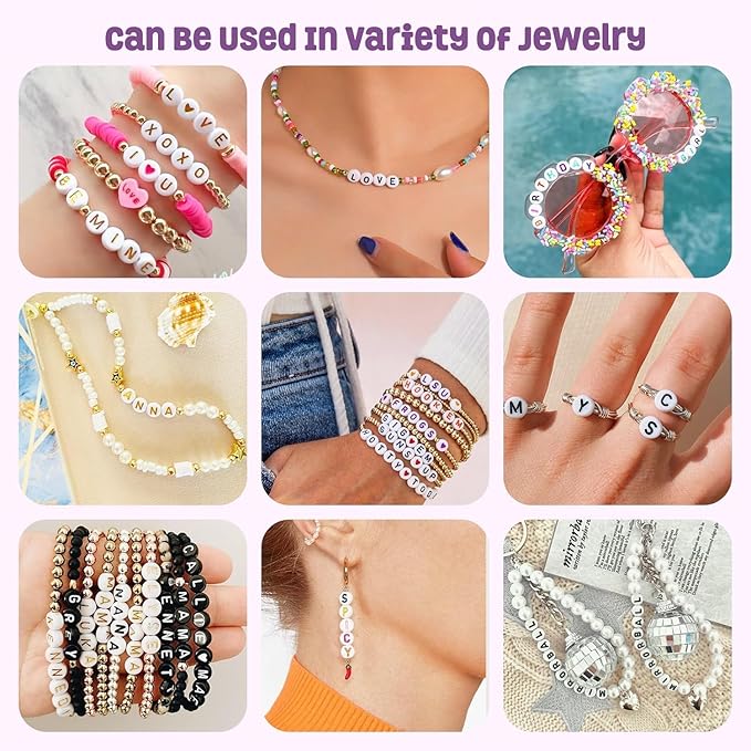 Color Beads Bracelet Making Kit 1100PCS, Girls' Lovely Bracelet Necklace Jewelry Making Kit, friendship bracelet kit Girls' Birthday Gift DIY Craft for Girls,Christmas Gift Set For Kids Age 6+