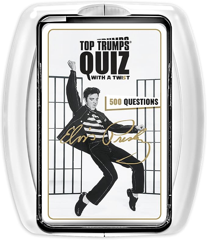 Top Trumps Elvis Presley: Quiz Games - Trivia Quiz - Kids Games - Games for Adults - Great Travel Games and Road Trip Games - Trivia Outdoor Games - Elvis Trivia 2+ Players