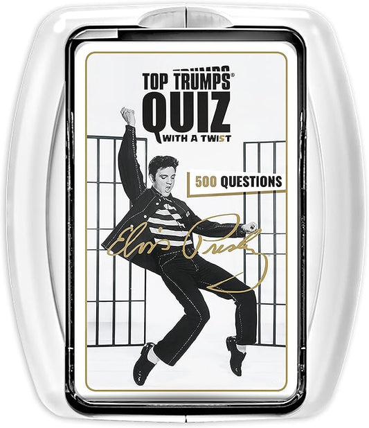 Top Trumps Elvis Presley: Quiz Games - Trivia Quiz - Kids Games - Games for Adults - Great Travel Games and Road Trip Games - Trivia Outdoor Games - Elvis Trivia 2+ Players