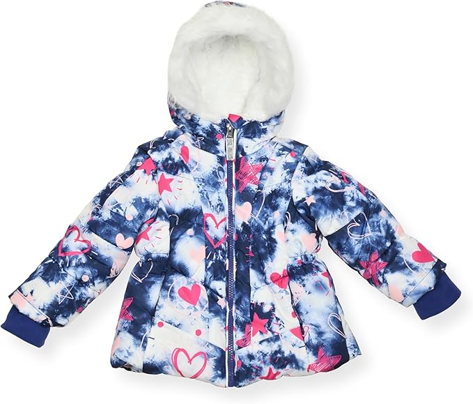 Arctic Quest Little Girls Bib Snow Pants and Ski Jacket Water-Resistant Snowsuit For Kids Winter Jacket For Girls