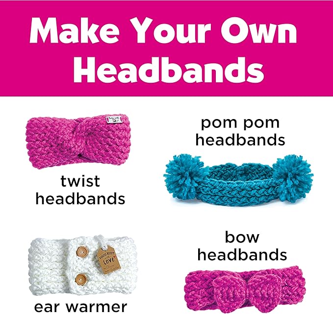 Creativity for Kids Quick Knit Headband Making Kit - Kids Knitting Kit for Beginners - DIY Projects for Kids