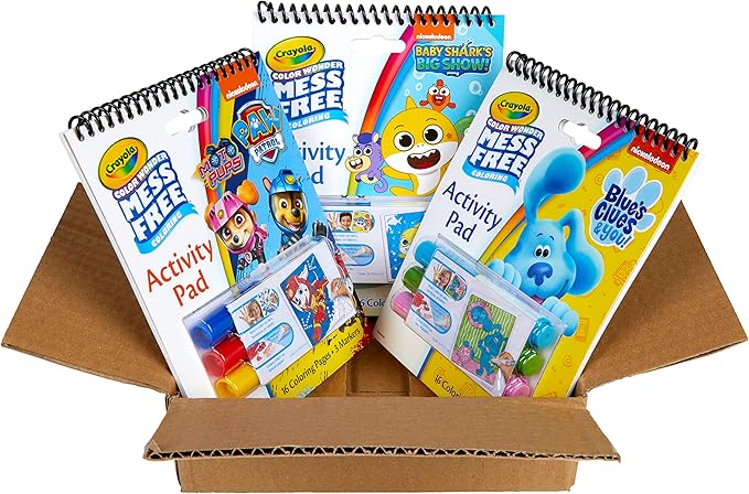 Crayola Nickelodeon Color Wonder Bundle (3 Pack), Mess Free Coloring Set for Kids, Activity Pads & Markers, Gifts for Toddlers, 3+