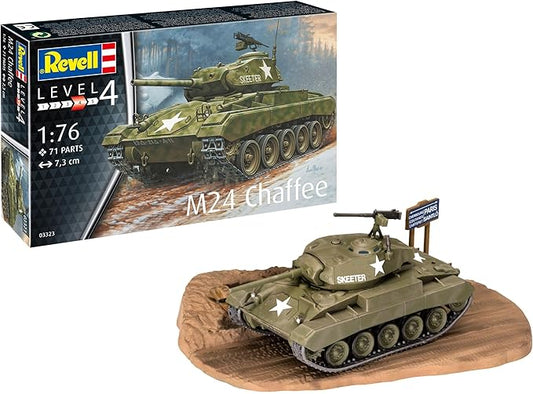 Revell RV03323 M24 Chaffee Plastic Model kit, Unpainted