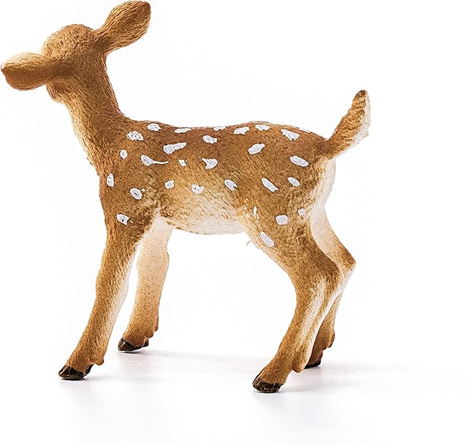 Schleich Wild Life Realistic White-Tailed Fawn Figurine - Authentic and Highly Detailed Wild Animal Toy, Durable for Education and Fun Play for Kids, Perfect for Boys and Girls, Ages 3+