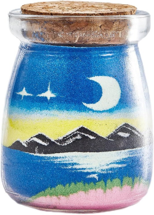 YUANLUGV Sand Art Bottles, Colored Sand with Luminous Sand Art Crafts for Gift Kids, Elegant and Exquisite Sand Art Craft Bottle，Gifts for Girls Boys Kids Women Birthday (c)