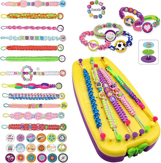 Yikusu Friendship Bracelet Making Kit for Girls, Birthday Gifts for Girls Ages 7 8 9 10 11 12 Year Old, Arts and Crafts Toys for Kids Ages 8-12，DIY Bracelet Jewelry Maker Toys Set