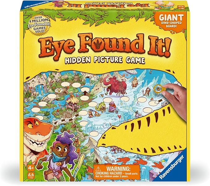 Ravensburger Dinosaur Island Eye Found It! Board Game - Engaging Family Fun | Colorful Dinosaur Scenery | Skill-Building Game | FSC-Certified Materials
