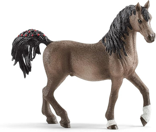 Schleich Horse Club Arabian Stallion Figurine - Detailed Horse Toy with Distinctive High Tail Carriage, Durable for Education and Imaginative Play for Boys and Girls, Gift for Kids Ages 5+