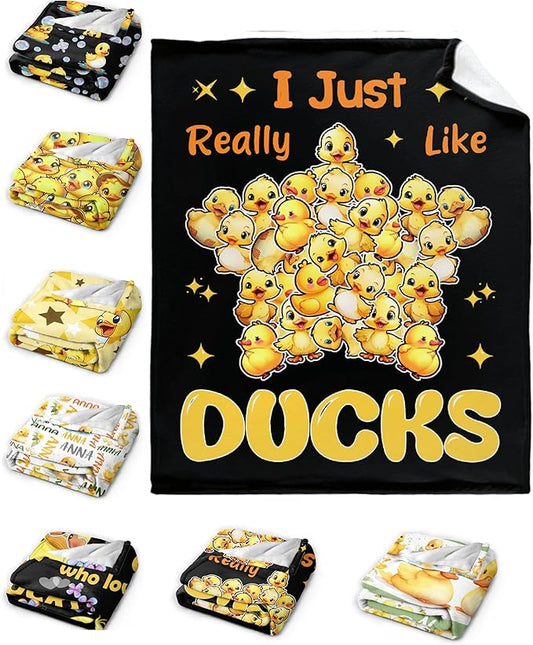 I Just Really Like Ducks Pentagram Adult duck Blanket Kids Funny Blanket Suitable for Bedroom bed sofa Crib Couch Chair outdoor All Season Items That Yellow Duck Lovers Will Love 40"x30"for Pets