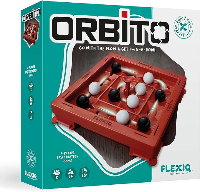Orbito Board Game - Strategy Game for Kids and Adults, Games for Kids 7+, 2 Player Strategy Board Games and Fidgets for Kids by FlexiQ