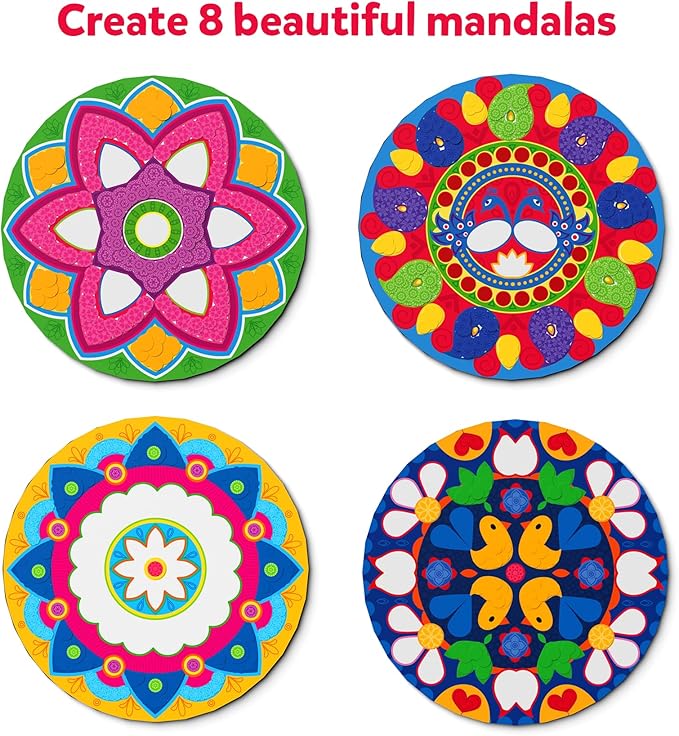 Skillmatics Art Activity - Dot It Mandala Art, No Mess Sticker Art for Kids, DIY Craft Kits, Scrapbooking, Gifts for Toddlers, Girls & Boys Ages 3, 4, 5, 6, 7