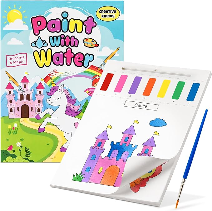 Paint With Water Book for Kids: Unicorns & Magic - Mess Free Coloring for Toddlers, Watercolor Painting Arts & Crafts for Kids Ages 2 3 4 5 6 Years Old - Toddler Easter Basket Stuffers & Easter Gifts