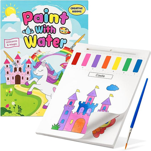 Paint With Water Book for Kids: Unicorns & Magic - Mess Free Coloring for Toddlers, Watercolor Painting Arts & Crafts for Kids Ages 2 3 4 5 6 Years Old - Toddler Easter Basket Stuffers & Easter Gifts