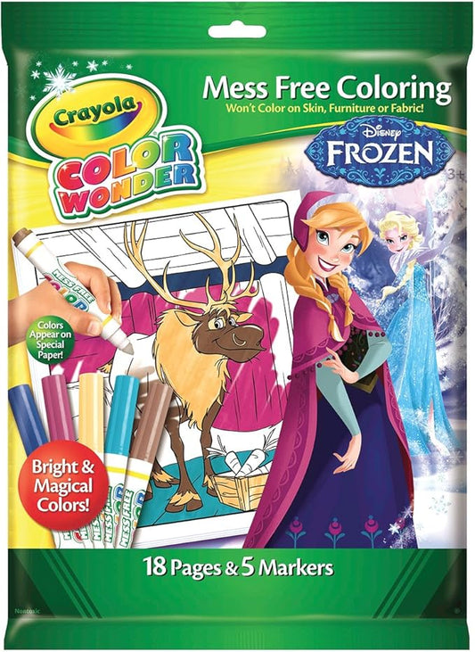 Crayola Color Wonder, Frozen Coloring Pages & No Mess Markers, Mess Free Coloring, Gift for Girls, 3, 4, 5, 6