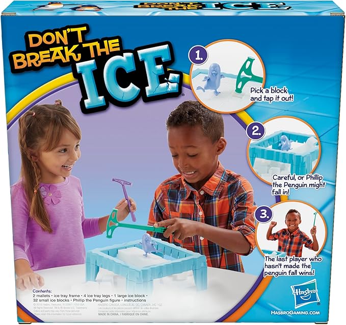 Hasbro Gaming Don't Break The Ice Preschool Game, Board Games for Kids Ages 3 and Up