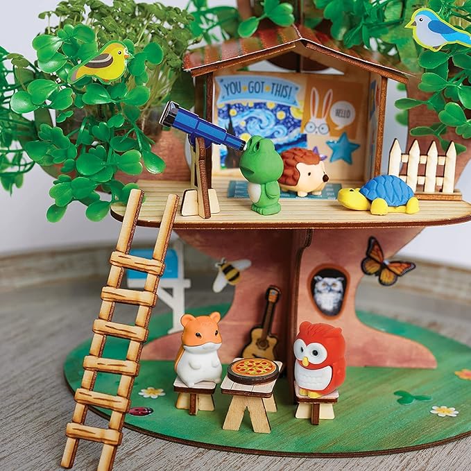 Creativity for Kids Build and Grow Tree House Craft Kit - Treehouse Playset Toy for Boys and Girls, Classic Toys for Kids
