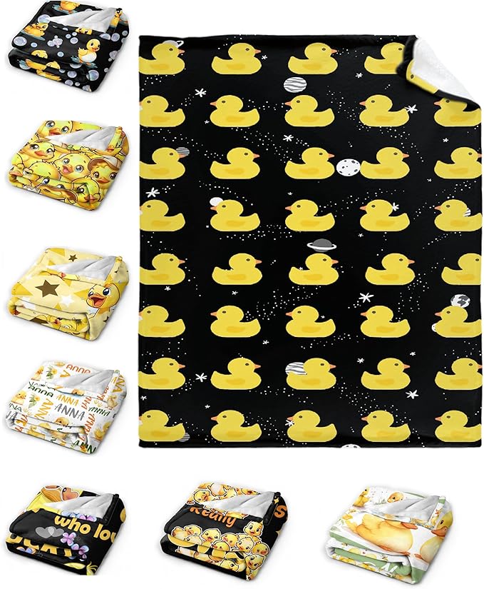 Aparajita Ruddy Duck Adult Duck Blanket Kids Funny Blanket Suitable for Bedroom Living Room Bed Sofa Crib Couch Chair Outdoor All Season Items That Yellow Duck Lovers Will Love 40"x30"for Pets