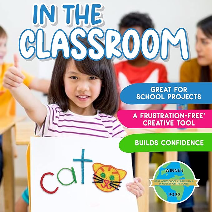 Wikki Stix Rainbow Pak Arts & Crafts, Kids Travel Essential, Pack of 24 in Rainbow Colors, Ages 3 & Up