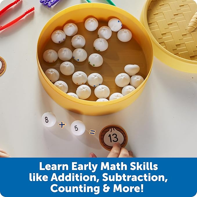 Learning Resources Dumpling Dash! Fine Motor Math Game, Kindergarten Homeschool, Math Games, Kindergarten Toys, Ages 5+