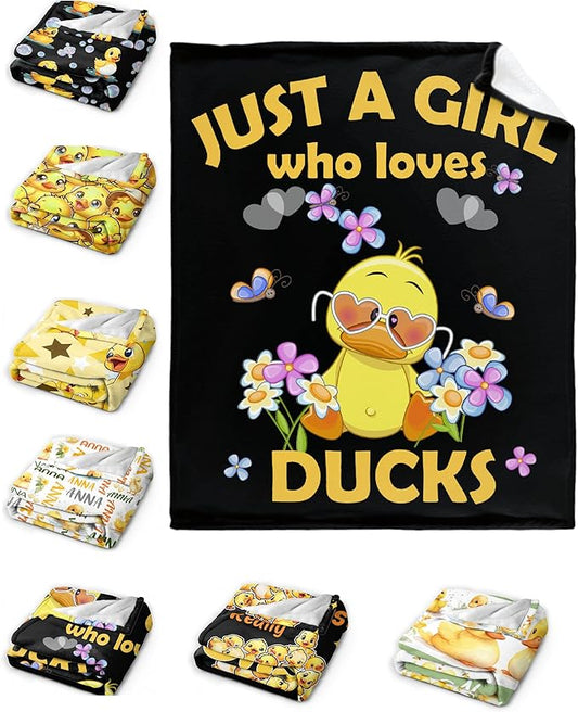 Duck Blanket for Girls Adult duck Blanket Kids Funny Blanket Suitable for Bedroom Living Room bed sofa Crib Couch Chair outdoor All Season Items That Yellow Duck Lovers Will Love 40"x30"for Pets