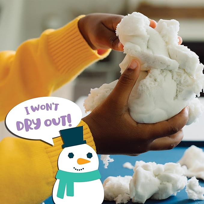 Chuckle & Roar - Dream Sand Holiday Snowman - Holiday Stocking Stuffer - Tactile Arts and Crafts Fun - Sensory Learning for preschoolers, Toddlers - Family Fun - Stocking Stuffer Gift