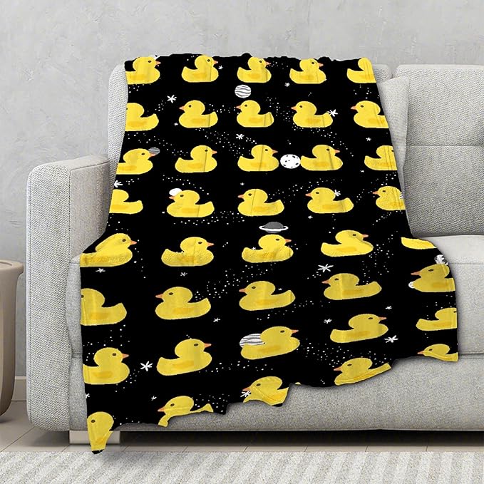 Aparajita Ruddy Duck Adult Duck Blanket Kids Funny Blanket Suitable for Bedroom Living Room Bed Sofa Crib Couch Chair Outdoor All Season Items That Yellow Duck Lovers Will Love 40"x30"for Pets