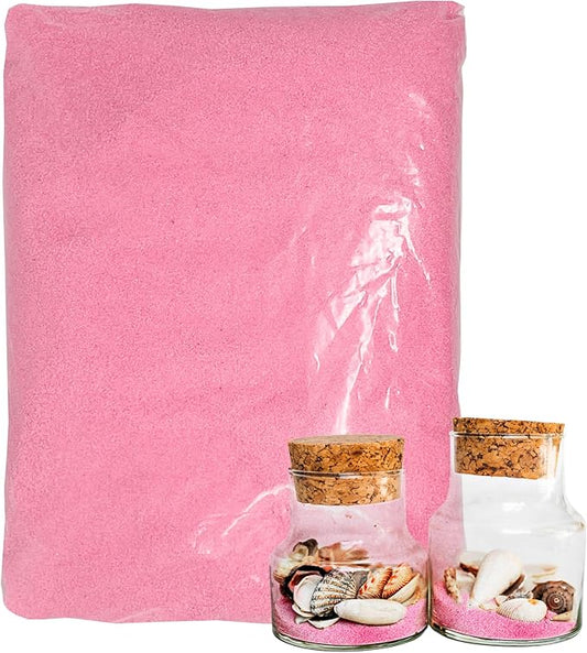 Podzly 5 Pound Decorative Bulk Craft Sand - Perfect for Weddings, Classrooms & Creative Crafts - Fine Sand, Non-Toxic & Safe for Kids & Adults - Colorful Play Sand for Outdoor and Home Decor - Pink