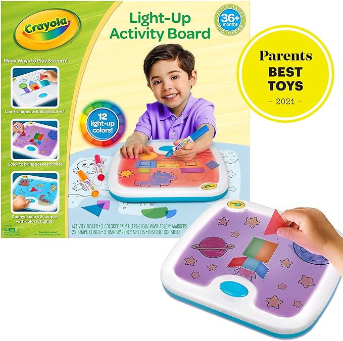 Crayola Light Up Activity Board, Sensory Toy for Toddlers & Kids, Light Box, Light Up Coloring Board, Toys & Gifts for Kids, 3+
