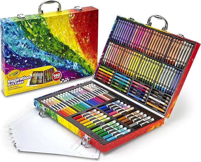 Crayola Inspiration Art Case Coloring Set - Space (140ct), Art Kit For Kids, Toys for Girls & Boys, Art Set, Gift for Kids [Amazon Exclusive]