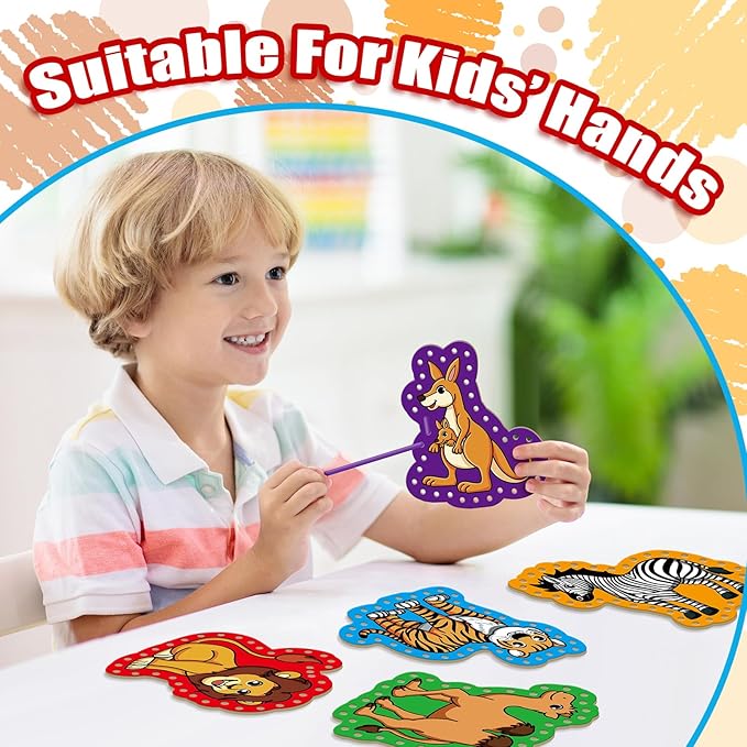 Quilinz Lacing Cards,Sewing Kit for Kids,Fine Motor Toys,Shoe Tying Practice,Classroom Must Haves,Manipulatives for Preschoolers,Homeschool Supplies,Preschool Learning Activities,Toddler Crafts
