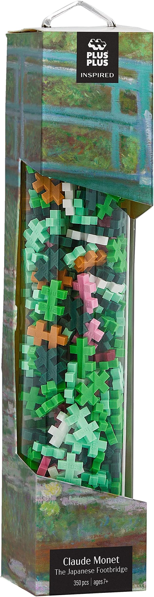 PLUS PLUS Inspired Art History Building Set, 3D Painting Kit & Craft Supplies for Kids, 350 Mini Interlocking Open Ended Pieces - Monet, The Japanese Footbridge