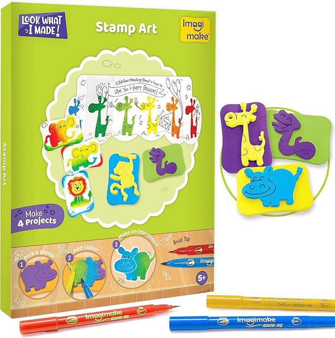 Imagimake 5 in 1 Awesome Craft Kit | Over 15 Projects - Creative DIY Arts & Crafts, Craft Kit for Kids | Gifts for 5 6 7 8 9 10 11 12 Years Old Girls & Boys | Kids Toys, Arts and Crafts for Kids