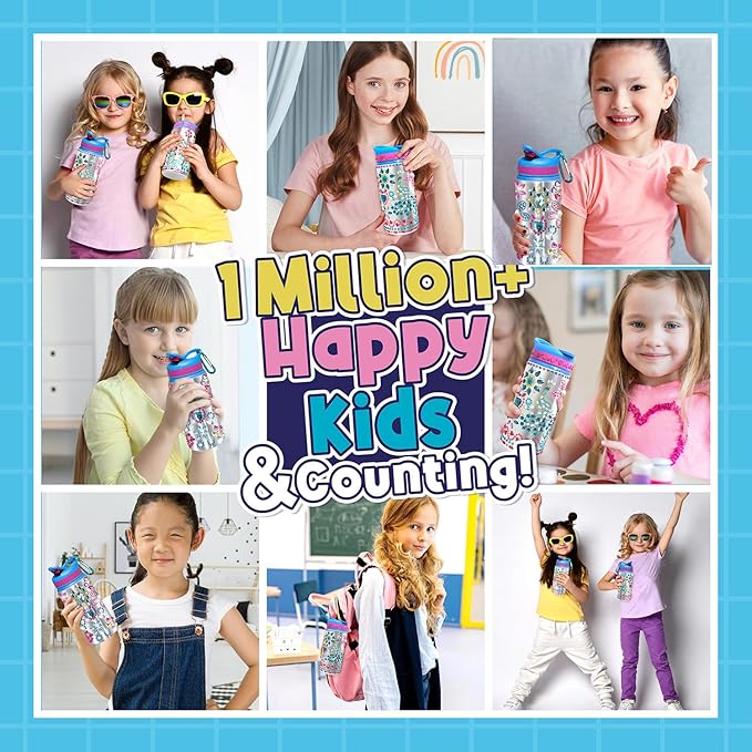 PURPLE LADYBUG Decorate Your Own Water Bottle for Girls - Great Gift for Girls, Fun DIY Crafts Activity, & Birthday Gifts Ideas - 6 Year Old Girl Birthday Gift, Girls Gifts Age 6-8