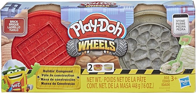 Play-Doh Wheels Brick & Stone Buildin' Compound 2 Pack of 8 Oz Cans