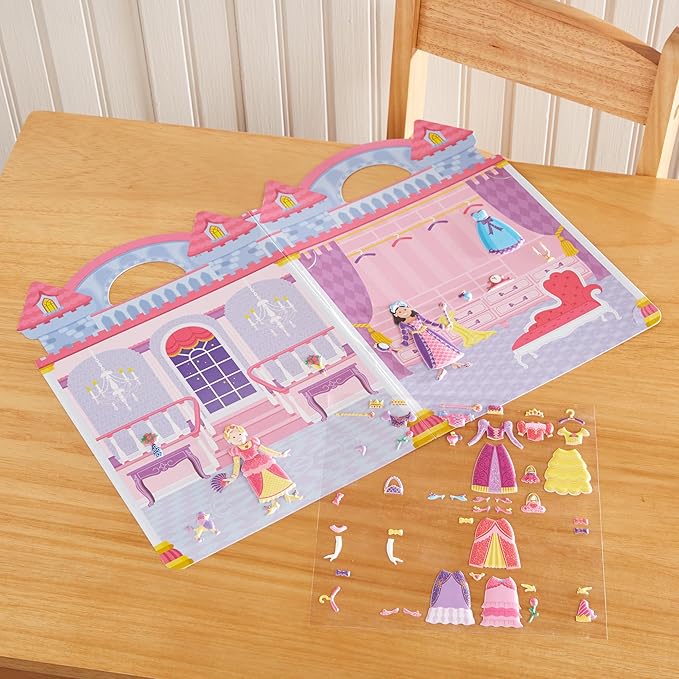 Melissa & Doug Puffy Sticker Set: Princess - 67 Reusable Stickers