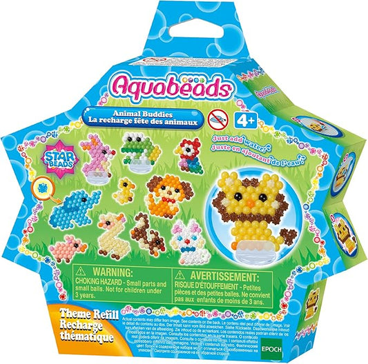 Aquabeads Arts & Crafts Animal Buddies Theme Refill with Beads and Templates