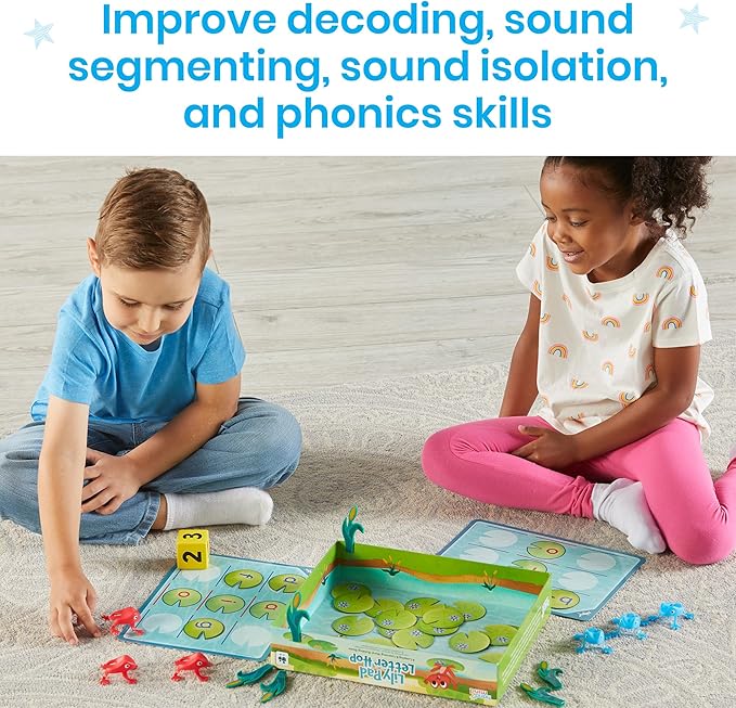 hand2mind Lily Pad Letter Hop, CVC Word Games, Sight Word Games, Fine Motor Skills Toys, Spelling Games, Word Making Games, Educational Board Games, Family Game Night, Kindergarten Learning Activities