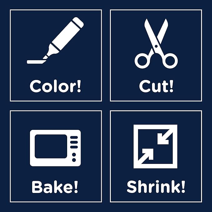 Just Play Shrinky Dinks Creative Pack, 25 Sheets Frosted White, Kids Art and Craft Activity Set, Kids Toys for Ages 6 Up, Large