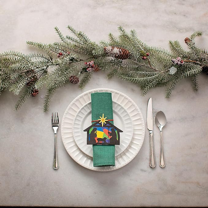 Nativity Silhouette Foam Ornament Craft Kit - Makes 12 - Sunday School Religious Crafts for Kids and Fun Home Activities