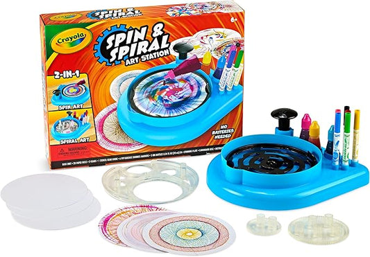 Crayola Spin & Spiral Art Station, Spin Art Machine, Arts & Crafts for Kids Ages 6, 7, 8, 9