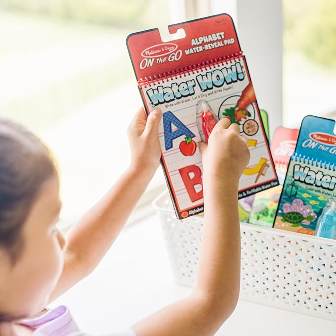 Melissa & Doug On The Go Water Wow! Reusable Color with Water Activity Pad 3-Pack, Jungle, Under The Sea, Adventure, Chunky-Size Water Pens