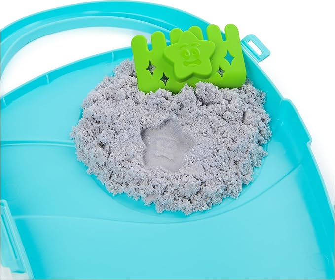 Kinetic Sand, Splash Starter Case with 6oz Color-Change Play Sand, 3 Tools & Molds, Reusable Storage, Sensory Toys for Kids Ages 3 and up
