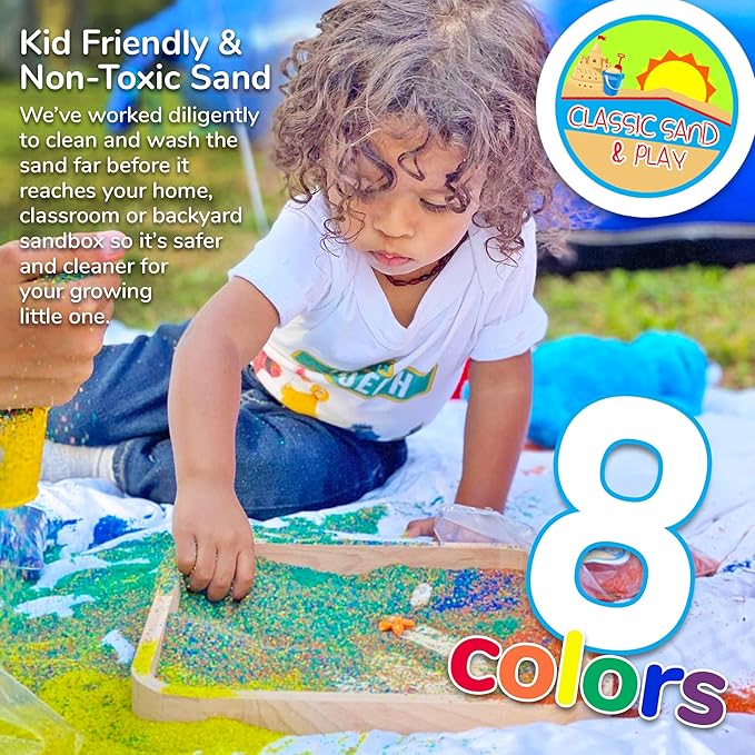 Classic Sand and Play Black Colored Play Sand, 20 lb. Bag, Natural and Non-Toxic, Fun Wet and Dry Indoor and Outdoor, Sandbox, Therapy, and Table Use, Building, Stimulate Sensory Needs