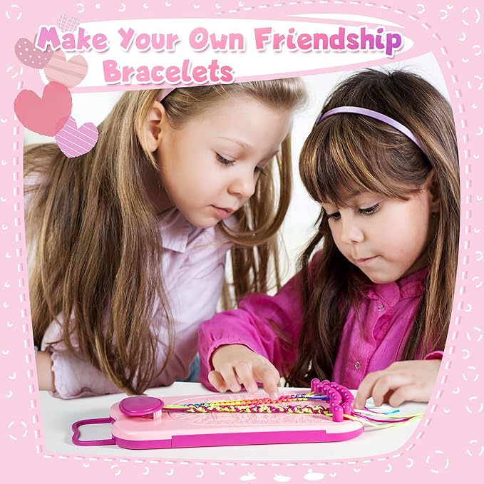 Friendship Bracelet Kit Bracelets Maker: String Bracelet Maker Tool - Gifts for 7 8 9 10 11 12 Girls Women - Craft Kit, Kids Jewelry-Making Kit
