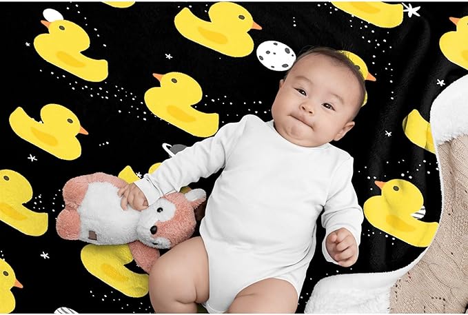 Aparajita Ruddy Duck Adult Duck Blanket Kids Funny Blanket Suitable for Bedroom Living Room Bed Sofa Crib Couch Chair Outdoor All Season Items That Yellow Duck Lovers Will Love 80"x60"for Adult