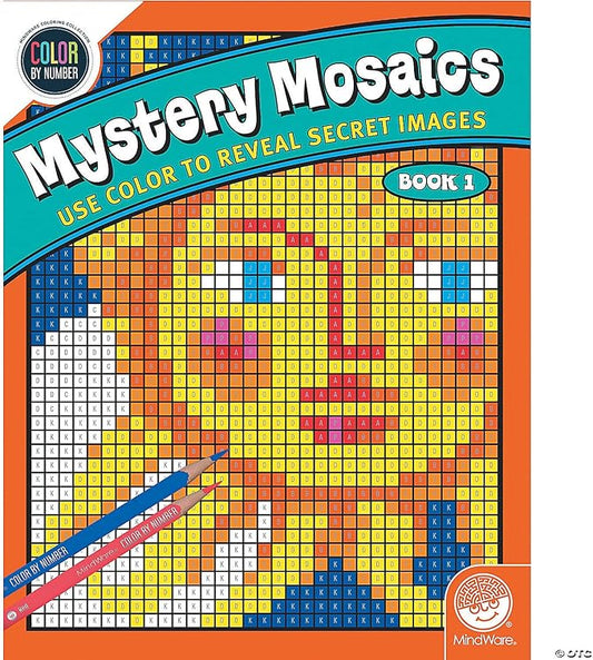 MindWare Color by Number Mystery Mosaics: (Book 1)