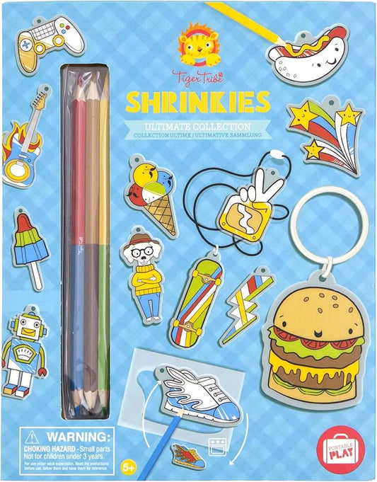 Tiger Tribe: Shrinkies - Ultimate Collection - Color & Bake to Create Charms for Jewelry & Keychains, Craft Kit, Kids Ages 5+, Adult Supervision