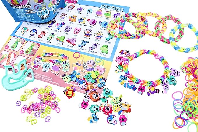Rainbow Loom® Loomi-Pals Zoo Collectible, Features 30 Mystery Cute Zoo Themed Charms and 600 Colorful Rubber Bands All in a RESEALABLE Bag, Great Gifts for Boys and Girls 7+