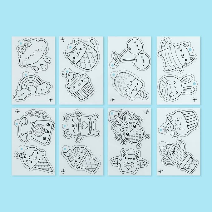 Tiger Tribe: Shrinkies - Sweet Treats - Color & Bake to Create Charms for Jewelry & Keychains, Craft Kit, Kids Ages 5+, Adult Supervision